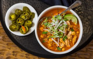 Mi Cocina Seasonal Favorites Daily Menu- Red Chile Chicken Pozole